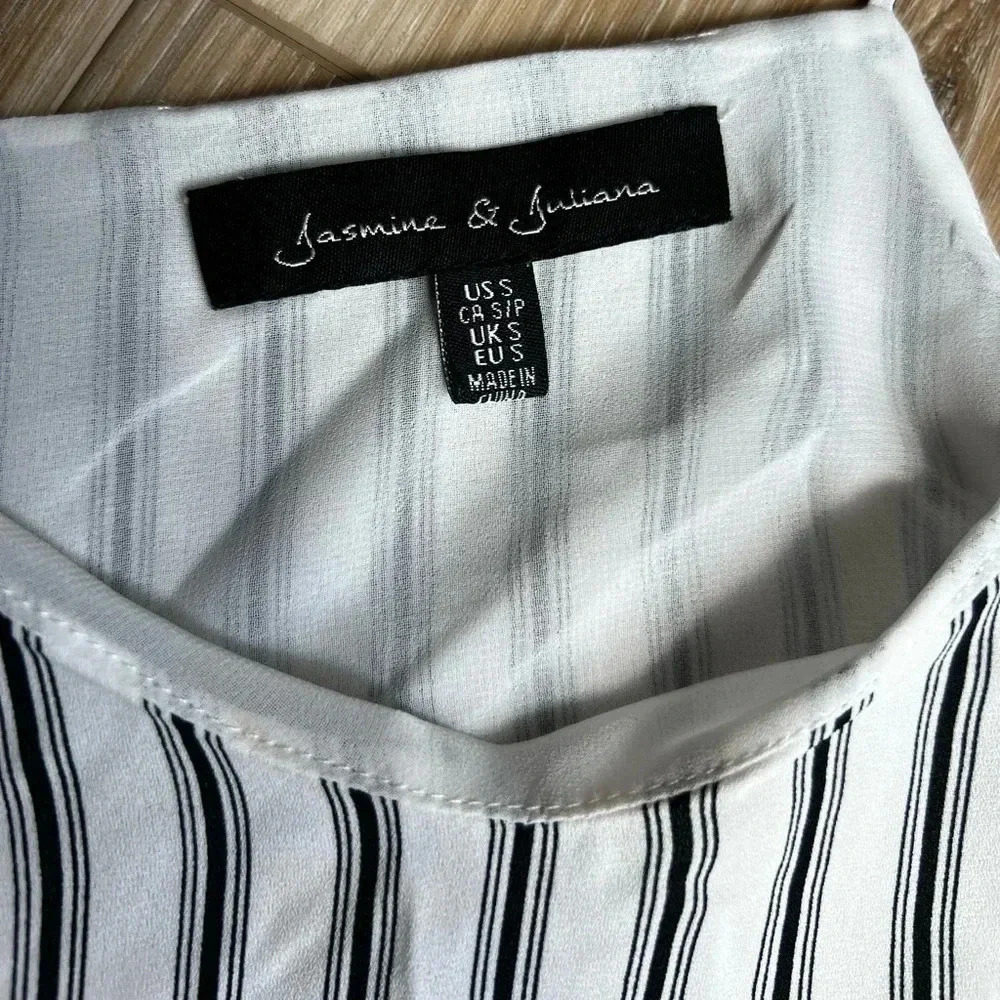 JASMINE & JULIANA : Striped Peplum Tank Size Small - Picture 2 of 3